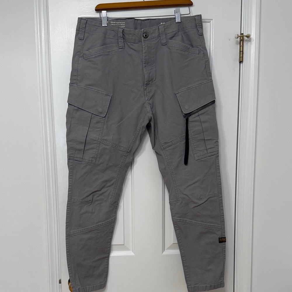 G-Star Men's Charcoal Cargo Pants 36/32